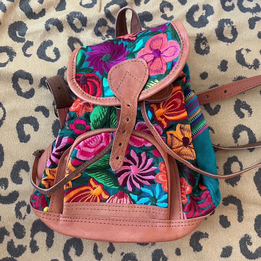 Mexicana Embroidered Mini Backpack Mexican Inspired Floral